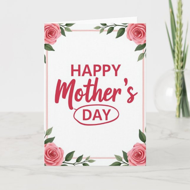Heartfelt Mothers Day Design Card (Front)