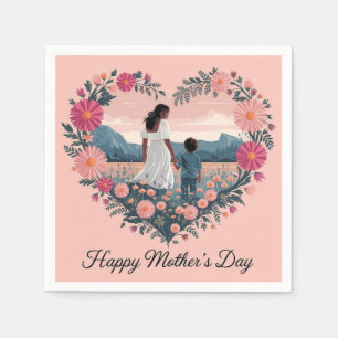 Heartfelt Mother's Day Design: Mom and Child  Napkins