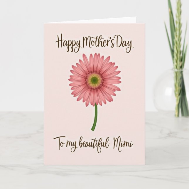 Heartfelt Mothers Day Flower Card (Front)