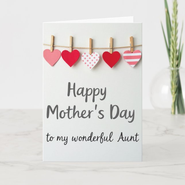 Heartfelt Mothers Day Garland Card (Front)