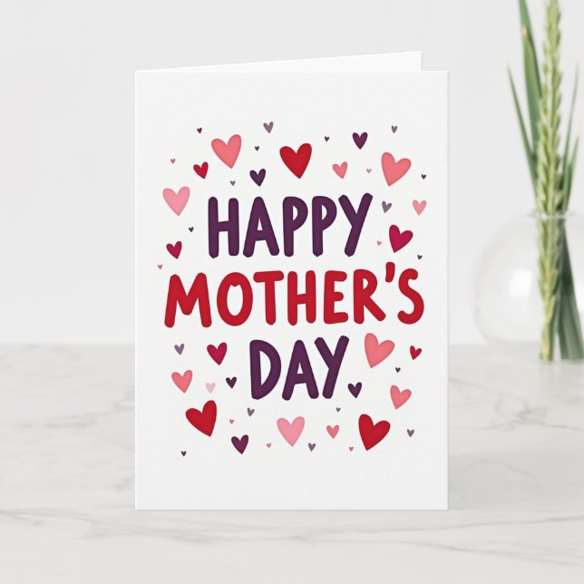 Heartfelt Mothers Day Graphic Card (Front)