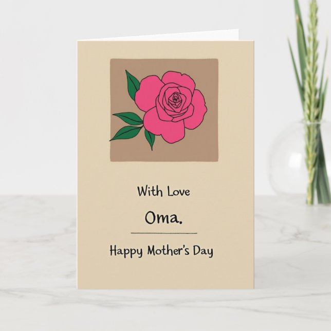 Heartfelt Mothers Day Motif Card (Front)
