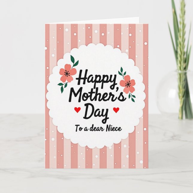 Heartfelt Mothers Day Notes Card (Front)