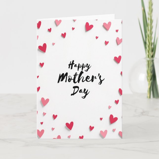 Heartfelt Mothers Day Paper Card (Front)