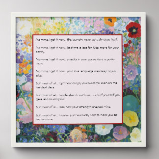 Heartfelt Mother's Day Wall Art Peel And Stick Photo Tile