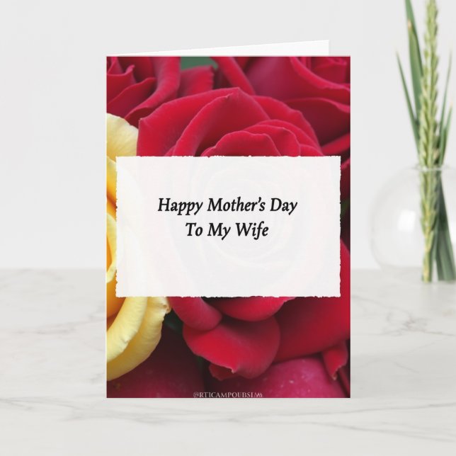 Heartfelt Mothers Day Wife Card (Front)