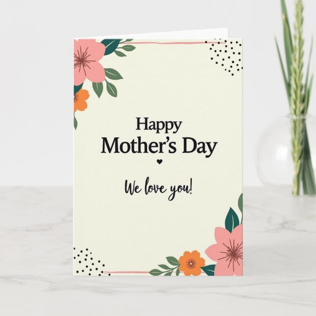 Heartfelt Mothers Day Wish Card (Front)