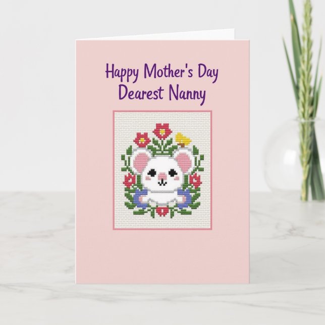 Heartfelt Mothers Day Wreath Card (Front)