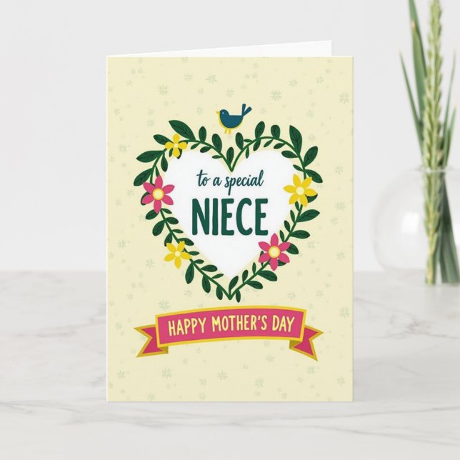 Heartfelt Niece Day Design Card (Front)