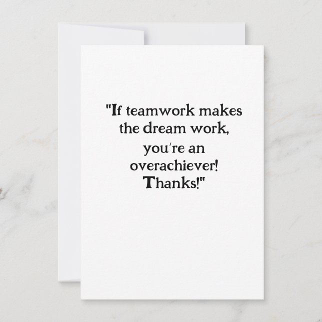 "Heartfelt Notes" Thank You Card (Back)