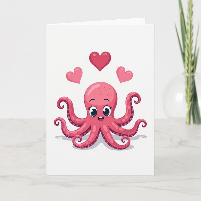 Heartfelt Octopus Art Card (Front)