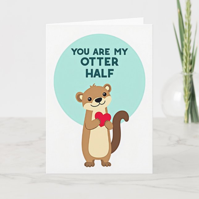 Heartfelt Otter Half Card (Front)