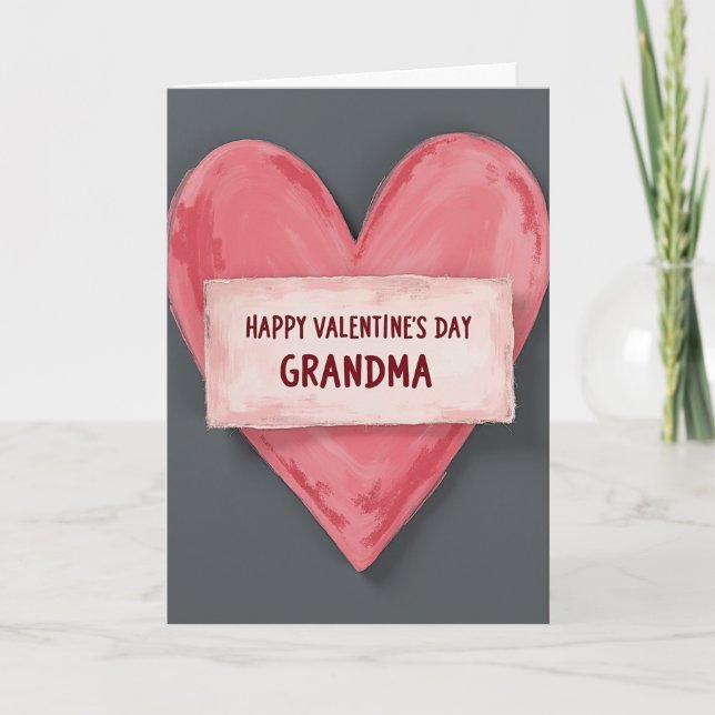 Heartfelt Painted Grandma Card (Front)