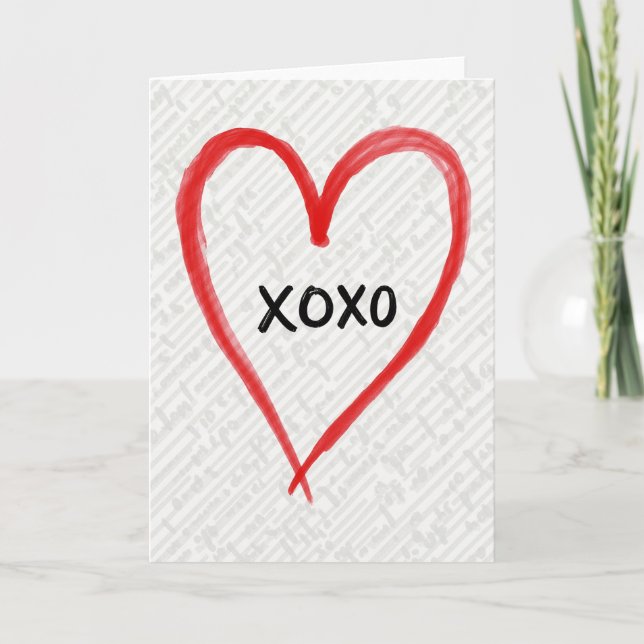 Heartfelt Painted Xoxo Card (Front)