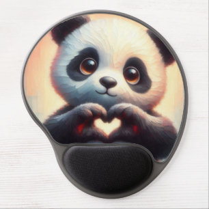 Heartfelt Panda Gel Mouse Pad