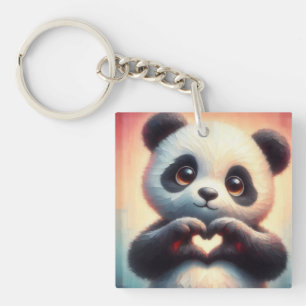 Heartfelt Panda Keychain