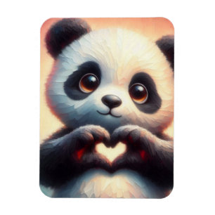 Heartfelt Panda Magnet