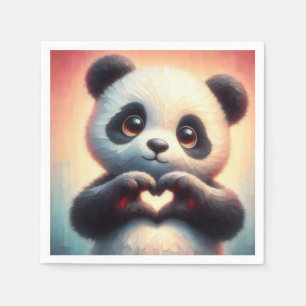 Heartfelt Panda Napkins
