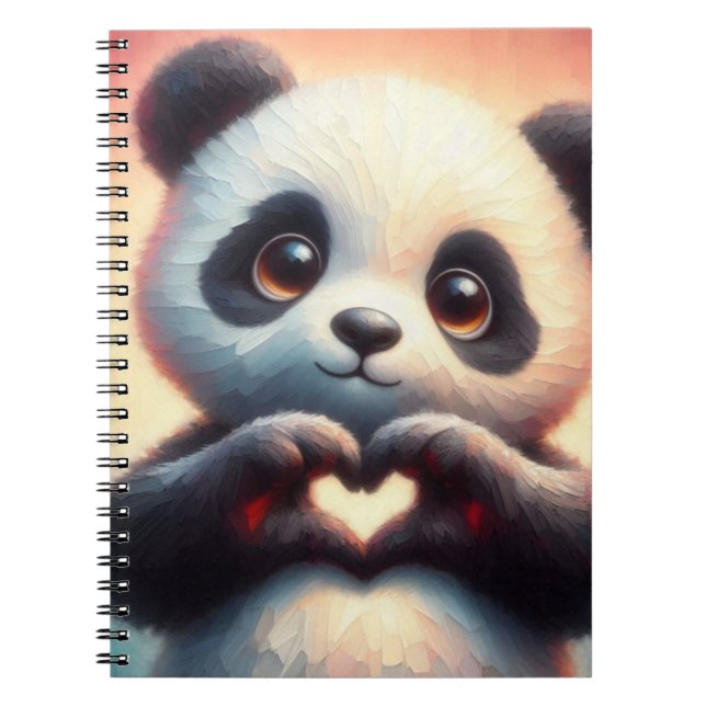 Heartfelt Panda Notebook (Front)