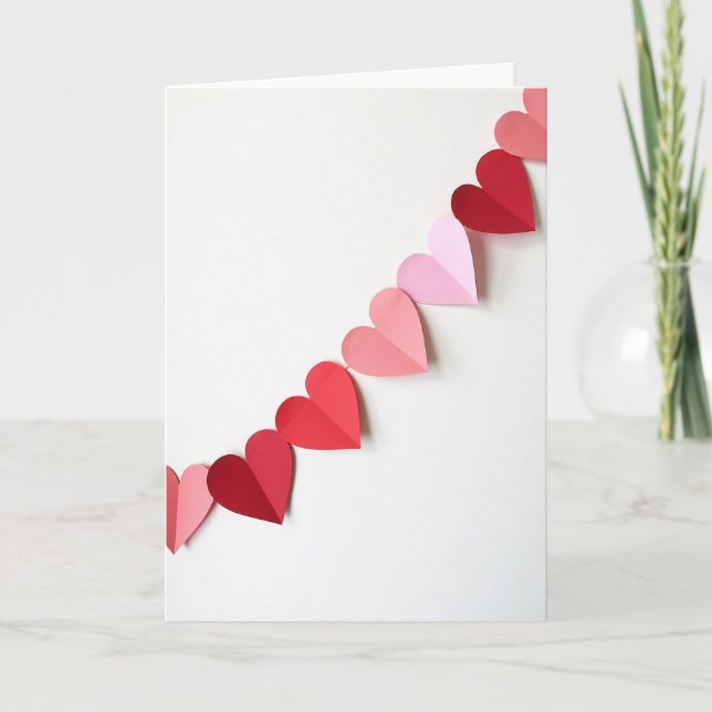Heartfelt Paper Hearts Card (Front)