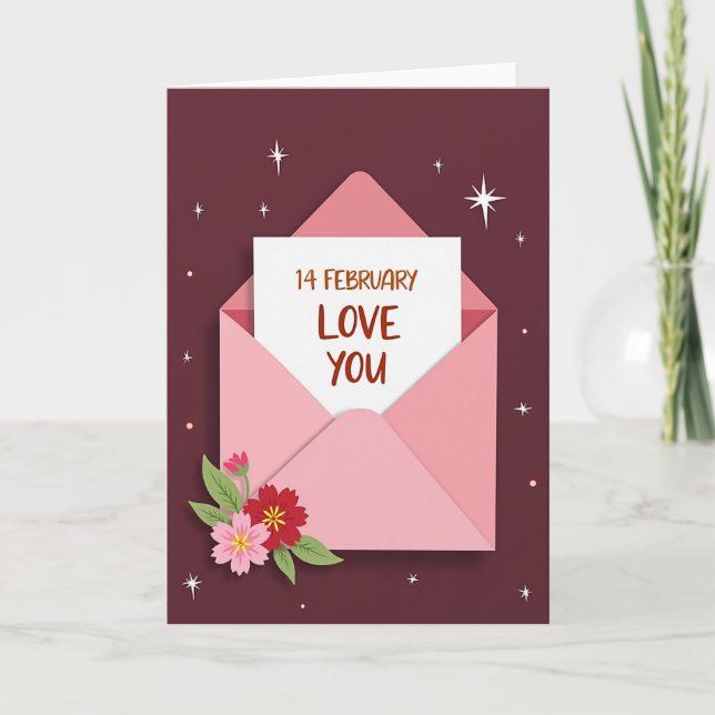 Heartfelt Papercraft Love You Card (Front)