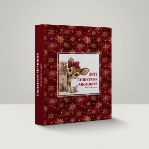 Heartfelt Peeking Reindeer Christmas Binder