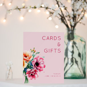 Heartfelt Pink Watercolor Floral Foam Board