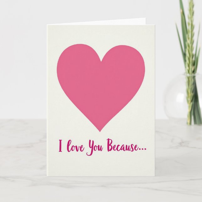 Heartfelt Reasons I Love You Card (Front)