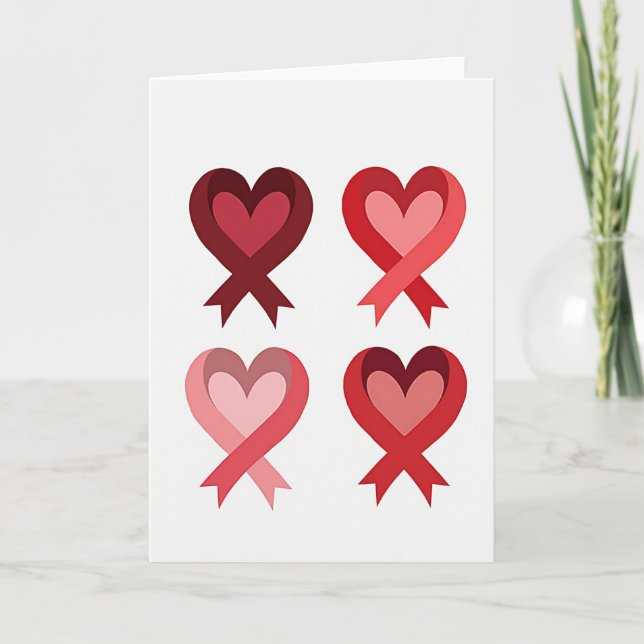 Heartfelt Ribbon Love Card (Front)