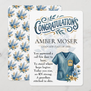 Heartfelt RN Graduation Tribute Greeting Card