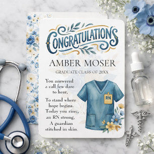 Heartfelt RN Graduation Tribute Greeting Card