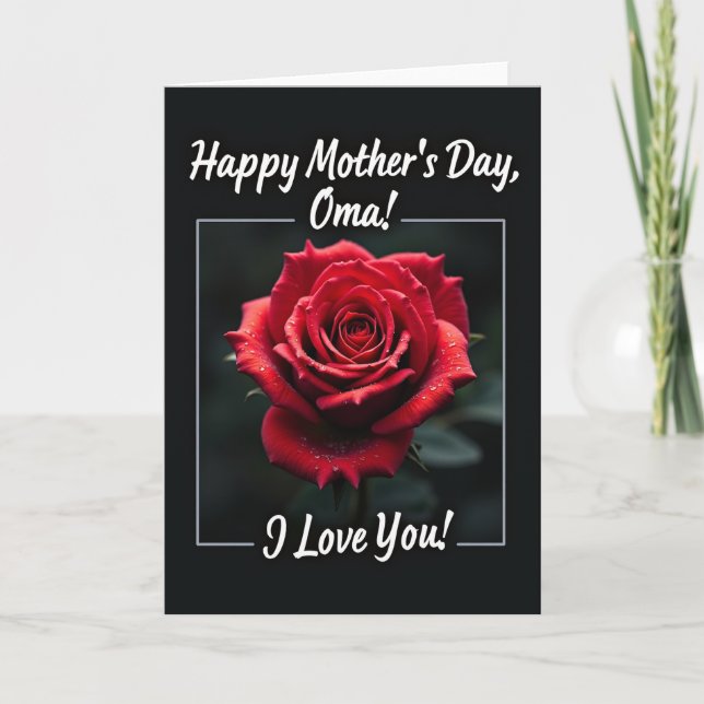 Heartfelt Rose Mothers Day Card (Front)