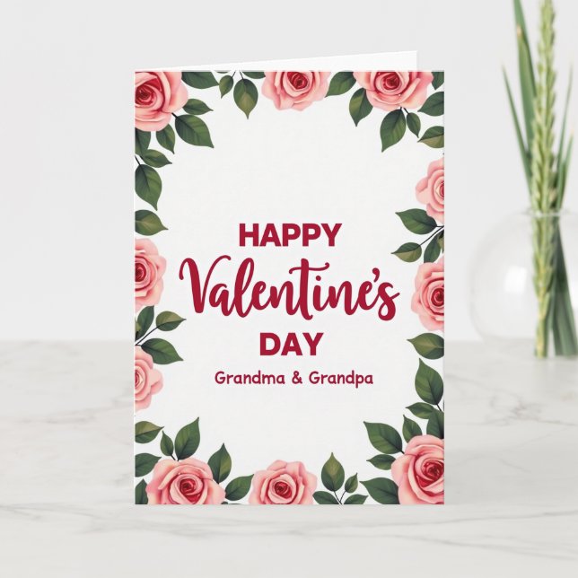 Heartfelt Roses Valentine Card (Front)