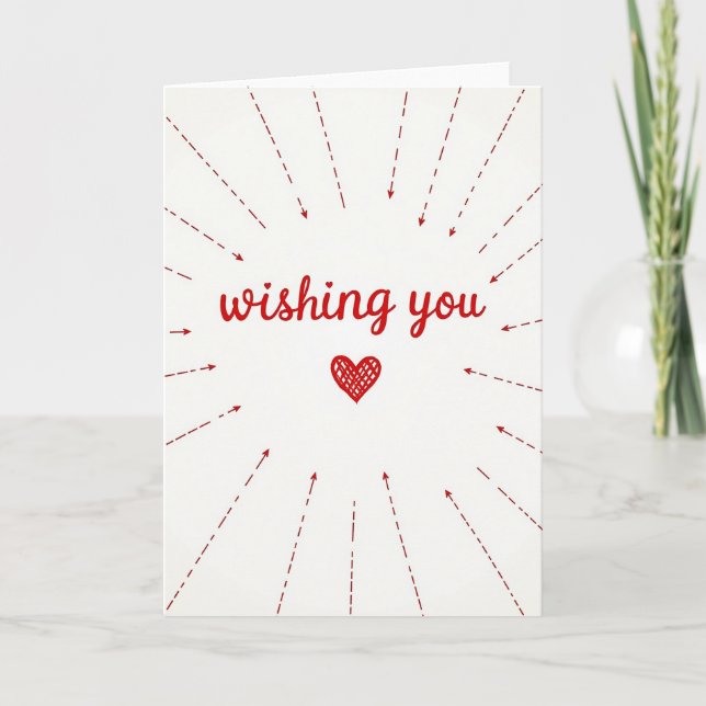 Heartfelt Rustic Wishing Card (Front)