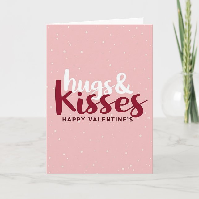 Heartfelt Script Kisses Card (Front)