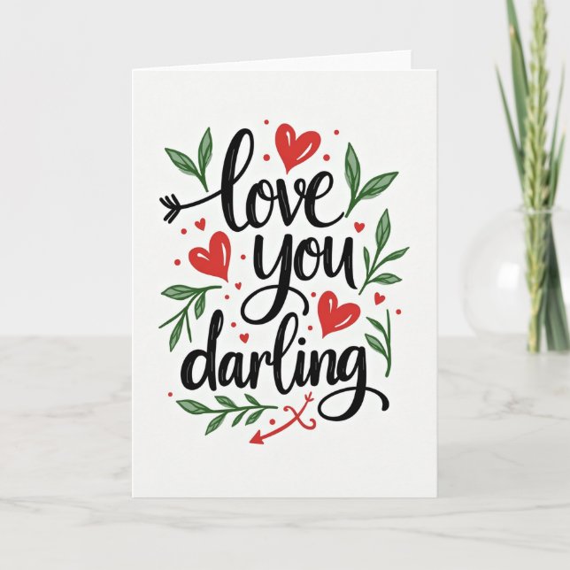 Heartfelt Script Love Card (Front)