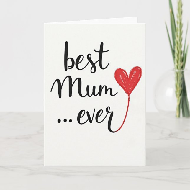 Heartfelt Script Mothers Day Card (Front)