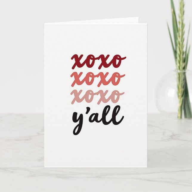 Heartfelt Script Xoxo Card (Front)
