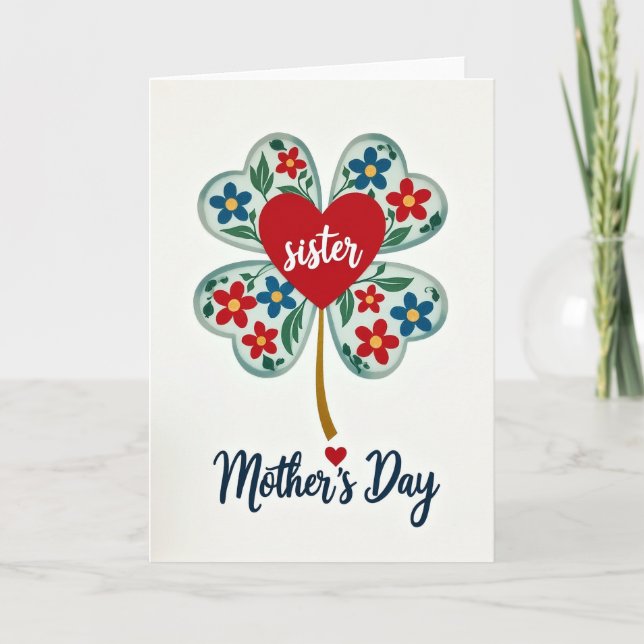 Heartfelt Sister Mothers Day Card (Front)