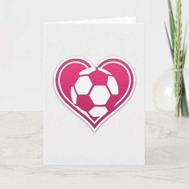 Heartfelt Soccer Love Card (Front)