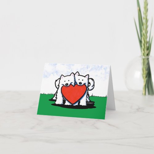 Heartfelt Spitz Dog Duo Card