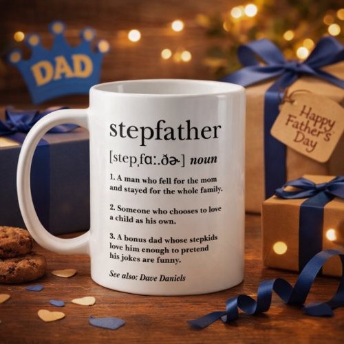 Heartfelt Stepfather Definition Father’s Day Gift Coffee Mug