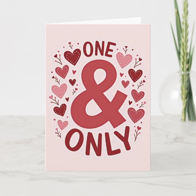 Heartfelt Stitched One Only Card (Front)