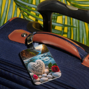 Heartfelt Sunset Luggage Tag