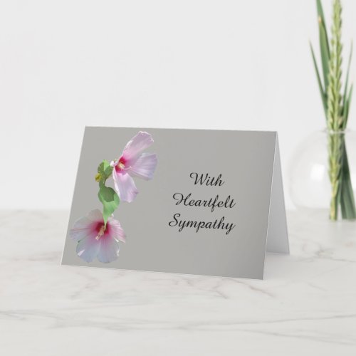 Heartfelt Sympathy card with delicate flowers