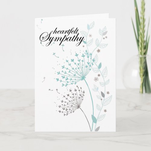 Heartfelt Sympathy Dandelion Greetings Card