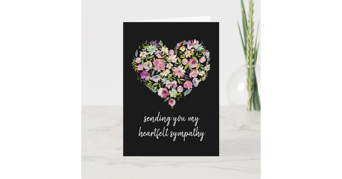 White Floral Deepest Sympathy Postcard, Zazzle