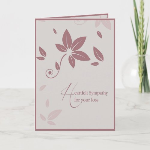 Heartfelt Sympathy for your loss _Sympathy Card