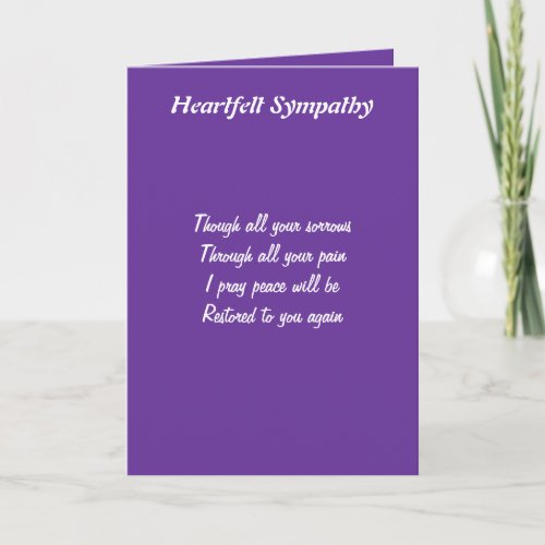 Heartfelt sympathy greeting cards