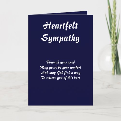 Heartfelt sympathy greeting cards